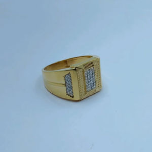 Anillo de Oro Amarillo Sólido de 22K de Lujo, Diseño Geométrico Único de Alas, Anillo de Dedo Solitario con Circonita Cúbica, Joyería Moderna para Bodas, Venta al por Mayor de Fábrica - Product Image 2