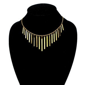 <span class=keywords><strong>Collier</strong></span> ras du cou à pampilles dorées pour femmes/hommes, pendentif minimaliste, chaîne à maillons, bijoux, <span class=keywords><strong>collier</strong></span> femme - Product Image 3