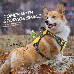 <span class=keywords><strong>Harness</strong></span> Anjing Multi-Fungsi Bentuk H dengan Kantong Pembuang Kotoran Terintegrasi, Pegangan Anti-Tarik & Pengunci Keamanan, Reflektif dari Segala Sisi - Product Image 2