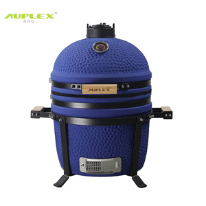 Parrilla Kamado de Carbón Vegetal Auplex de Cerámica Esmaltada Verde Brillante de 15 Pulgadas, Altura Ajustable, Acero Inoxidable, <span class=keywords><strong>Sin</strong></span> <span class=keywords><strong>Humo</strong></span>, Compacta para Exteriores - Product Image 2
