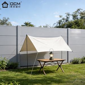 Clôture extérieure élégante en profilé aluminium composite à base de sulfate de magnésium, peignable, couleur personnalisée, dimensionnellement stable pour l'extérieur - Product Image 3