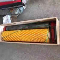Nettoyeur de bande transporteuse à brosse rotative sans moteur, balayeuse de convoyeur entraînée par courroie pour charbon, ciment, sable, carrière, brosse industrielle