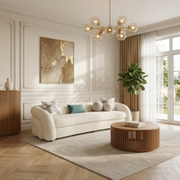 Ensemble de canapés modulaires de luxe en suède pour hall d'hôtel cinq étoiles, salon, salle de sport et sous-sol