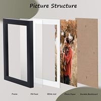 Fuling vente en gros cadre Photo en MDF créatif fait à la main 30x40 40x50 50x50x70cm haute qualité en bois affiche cadre Photo décor à la maison