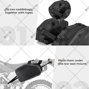 Bolsa trasera para motocicleta, bolsa de sillín de tela Oxford de 24L para almacenamiento en viajes en bicicleta - Product Image 3