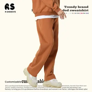 <span class=keywords><strong>Pantalon</strong></span> de survêtement décontracté pour <span class=keywords><strong>homme</strong></span> TX, en coton/polyester doublé en polaire lourd de 350 g, coupe large et droite, couleur unie, pour l'automne - Product Image 4