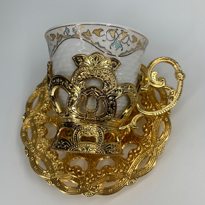 Bandeja de almacenamiento de joyas ordic light, bandeja de cerámica de lujo dorada <span class=keywords><strong>para</strong></span> ceremonia de <span class=keywords><strong>matrimonio</strong></span> y celebración, platillo <span class=keywords><strong>para</strong></span> taza de café y plato de latón - Product Image 6