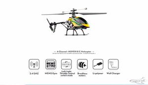 <span class=keywords><strong>WLtoys</strong></span>-helicóptero a control remoto <span class=keywords><strong>V912</strong></span>, 4 canales, 2023G, Motor sin escobillas de una sola hoja, lámpara de cabeza, helicóptero a control remoto, juguete para niños, regalos, 2,4 - Product Image 4