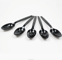 300 Cuillères jetables en PS 4.2G, robustes, foncées, transparentes, de luxe, pour la restauration, les fêtes, le camping, emballées individuellement