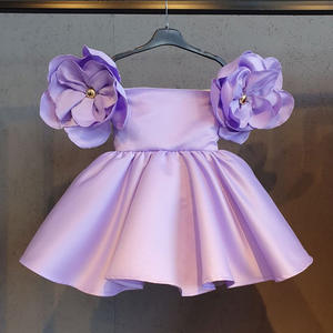 Grande fleur <span class=keywords><strong>cérémonie</strong></span> rose 1er anniversaire <span class=keywords><strong>robe</strong></span> <span class=keywords><strong>pour</strong></span> bébé fille vêtements baptême arc princesse <span class=keywords><strong>robe</strong></span> filles robes fête <span class=keywords><strong>robe</strong></span> de mariée - Product Image 6