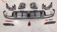 Kit de carrosserie en fibre de carbone pour Mercedes-Benz GLE (X166) 2015-2019 : Diffuseur arrière et embouts d'échappement style B pour GLE 63 AMG