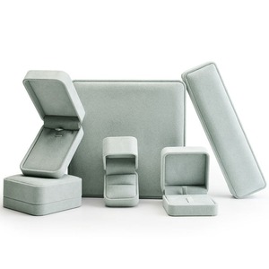 Custom New Jewelry Packaging Box Leather Pendant Earrings Necklace Ring <b>Storage</b> Box Plastic Jewelry Gift Box - Product Image 5