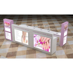 Quiosco de madera con mesa de manicura, muebles para salón de belleza, <span class=keywords><strong>precio</strong></span> de fábrica - Product Image 5