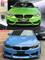 Kit carrosserie Laptorr Style en fibre de carbone pour BMW M3/M4 F80/F82 : Lame avant et canards