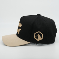 Relaxed-fit baseballcap met vijf panelen en gebogen klep, aangepast 3D geborduurd logo