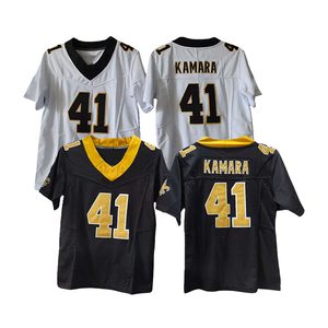 Maillots de football américain pour femmes en gros, cousus, maillot de football américain 41 Kamara, New <span class=keywords><strong>Orleans</strong></span>, chemises en mesh, acceptent la personnalisation - Product Image 2