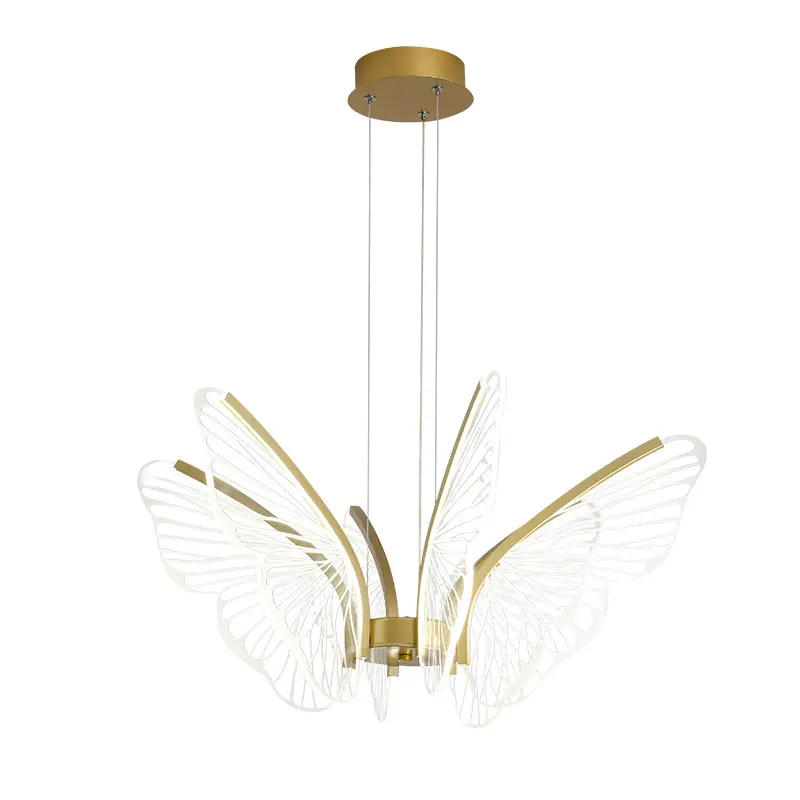 Nordic Golden Bedside Lighting Light Luxury Bedroom Lamp Ideas Indoor Lighting Butterfly Led Chandelier