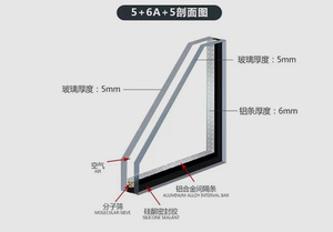 מקצועי מותאם אישית 4 מ "מ-19 מ" מ 6 + 9a + 6 אדריכלות בניין מחוסמת זכוכית בידוד קיר זכוכית - Product Image 3