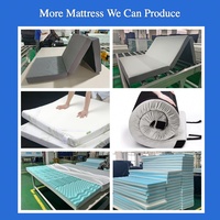 Matelas en mousse à mémoire de forme moderne de haute qualité, pliable en trois parties, personnalisé pour chambre à coucher, camping-car, voiture, voyage, école, hôpital, tissu lavable doux pour la peau