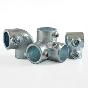 Galvanised Gi Pipe Fittings Malleable Iron Metal Pipe Diameter Key Clamps Connector With Screws Couplings