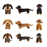 Peluche de chien teckel marron géant en forme de saucisse, jouet en peluche pour cadeau de vacances/anniversaire