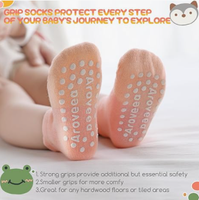 Chaussettes Bébé Personnalisées 2026 – Motif Animaux Mignons, Coton Antidérapant, Confortables et Respirantes, Chaussettes Courtes pour Bébé Printemps-Été