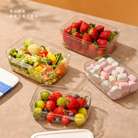 Keukenvoedselveilige PP stapelbare luchtdichte opbergcontainerset met schuifdeksels voor snacks, fruit en voedsel.