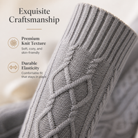 Großhandel Herbst Winter Damen Atmungsaktive Overknee-Beinwärmer Röhrensocken Indoor Mode Lässige Gestrickte Socken