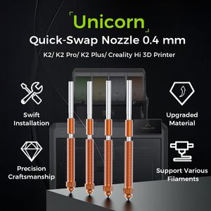 หัวฉีดเครื่องพิมพ์ 3 มิติ Creality ขนาด 0.4 มม. อะไหล่โลหะสำหรับ K2 Plus Hi Combo Hotend รุ่น 500010-04 - Product Image 2