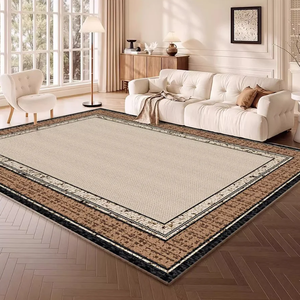 <span class=keywords><strong>Tapis</strong></span> <span class=keywords><strong>de</strong></span> salon vintage à motif bordure, antidérapant, facile à nettoyer, à poils courts, pour salon, plusieurs styles, décoration intérieure - Product Image 2