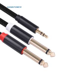 Ordenador chapado en oro de aleación de aluminio conectado a la consola mezcladora <span class=keywords><strong>2</strong></span> en 1 Cable blindado de audio de 3,5mm a 6,35mm - Product Image 6