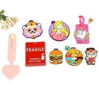 Étiquettes de bagages et cartes d'embarquement en PVC souple de style dessin animé, personnalisées sur mesure, modèle 776088, fabriquées en Chine