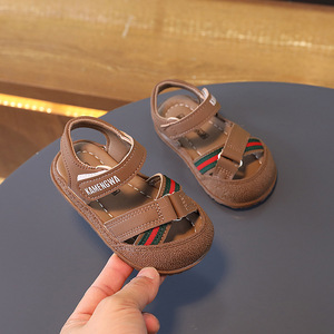 Bé mùa hè đóng ngón chân chống đá Dép chức năng giày bé mềm duy nhất giày trẻ mới biết đi - Product Image 6