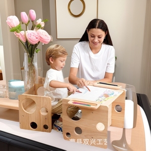 Mesa Montessori de Madera Maciza para Niños, Cuadrada, Multifuncional, para Educación Temprana, Pintura, Arte y Actividades - Product Image 1