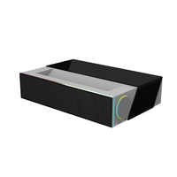 Projecteur laser 4K à focale ultra courte, audio Dolby, correction automatique du trapèze, projecteur home cinéma haut de gamme.