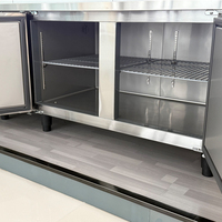 Kustom baja tahan karat di bawah konter meja kulkas Freezer 1500mm Hotel dapur restoran Capacity kapasitas-5C 10C