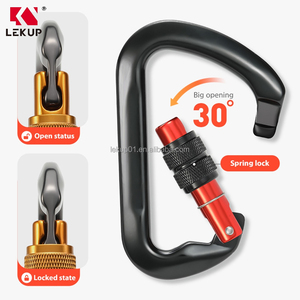 Mousqueton à vis de sécurité en aluminium 7075 à mâchoire en D, capacité de charge élevée 30 KN, pour l'escalade - Product Image 3