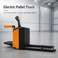 Transpalette Électrique 2500kg 5000kg pour Entrepôt, Chariot Élévateur Mini AC avec Déplaceur Latéral Hydraulique CBDIII, Batterie Plomb-Acide