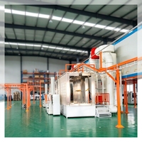 Ligne de revêtement électrostatique automatique industrielle, convoyeur aérien sans alimentation électrique pour le traitement de surface des pièces métalliques
