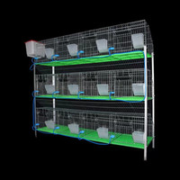 Maison d'Élevage de Lapins avec Nichoir Attenant et Cages à Lapins Nouveau Produit Fourni 12 Cages à Lapins Tubes Métalliques Philippines 1 Ensemble