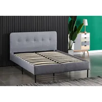 Winforce-cama con marco de madera para dormitorio, cama doble de tela, tapizada, con plataforma, barata, venta al por mayor de fábrica