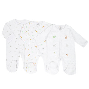 Vente en gros de couvre-pieds en coton pour bébé, pyjamas toutes saisons, vêtements de maison, jolis vêtements à ramper pour les pieds à manches longues - Product Image 3