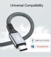 Cable de Extensión USB4 5A Tipo C Macho a Hembra ULT-unite, 40Gbps, 8K 60HZ, PD100W, 0.3m 0.8m, Compatible con Thunderbolt 4