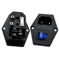 Prise IEC 320 C17 - Prise C18 2 broches AC-01A avec interrupteur LED