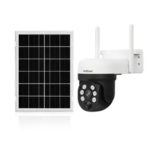 4 Мп 2 К Солнечная камера WiFi охранная Камера видеонаблюдения цветная камера ночного видения наружная Водонепроницаемая камера наблюдения