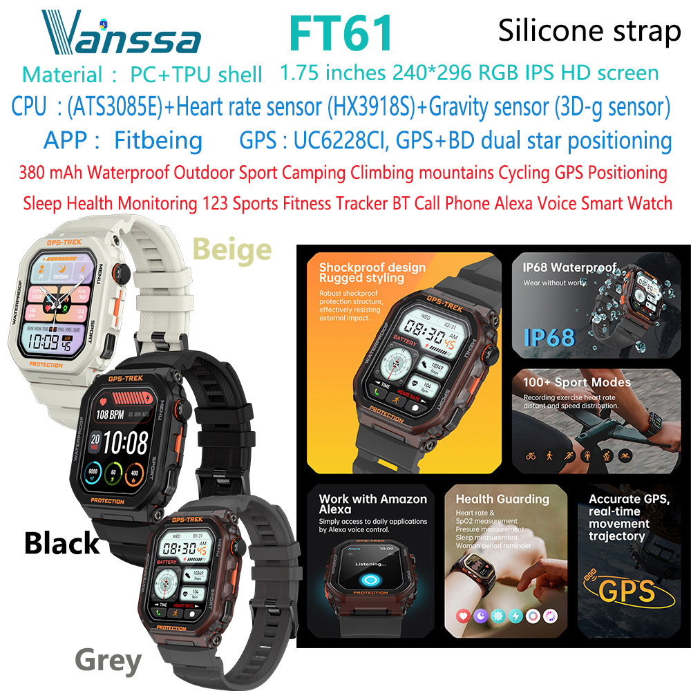 FT61-outdoor-waterproof-sport-GPS-smart-watch