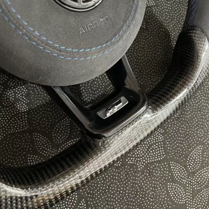 Volante de Fibra de Carbono y Alcántara para Interior de Coche, para VW Golf 5/6/7/8 GTI GTD GTE Polo <span class=keywords><strong>GT</strong></span> R MK5/6/7/8 con LED, Plug and Play - Product Image 5