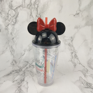 Vaso de Viaje Acrílico de 16 oz con Orejas de Mickey y <span class=keywords><strong>Minnie</strong></span> <span class=keywords><strong>Mouse</strong></span>, con Pajita - Product Image 4