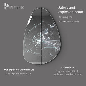 Настенные подвесные капли воды, креативный противотуманный сенсорный датчик, отображение времени в отеле, антитуманное зеркало для ванной со светодиодной подсветкой и Blueteeth - Product Image 3