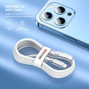 Cable USB-C a USB-C Trenzado Beats de 0.2m, Carga Rápida, Resistente y Anti-Enredos para Dispositivos Android, Color Negro - Product Image 4